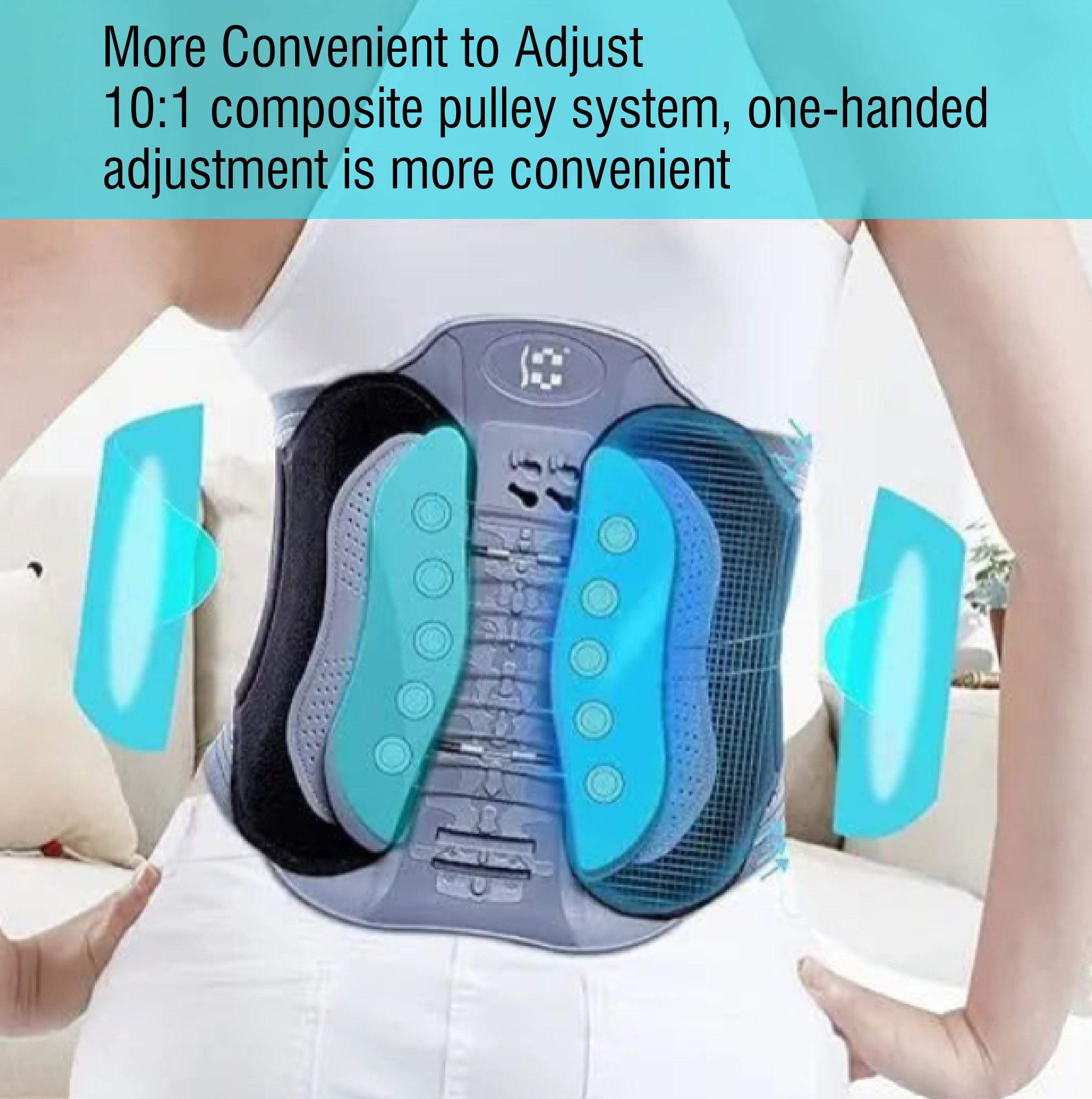 Alphay Spinal Support Belt Lumbar Support Lower Back Belt Spinal Care Elastic Back Support for Back Pain Relief
