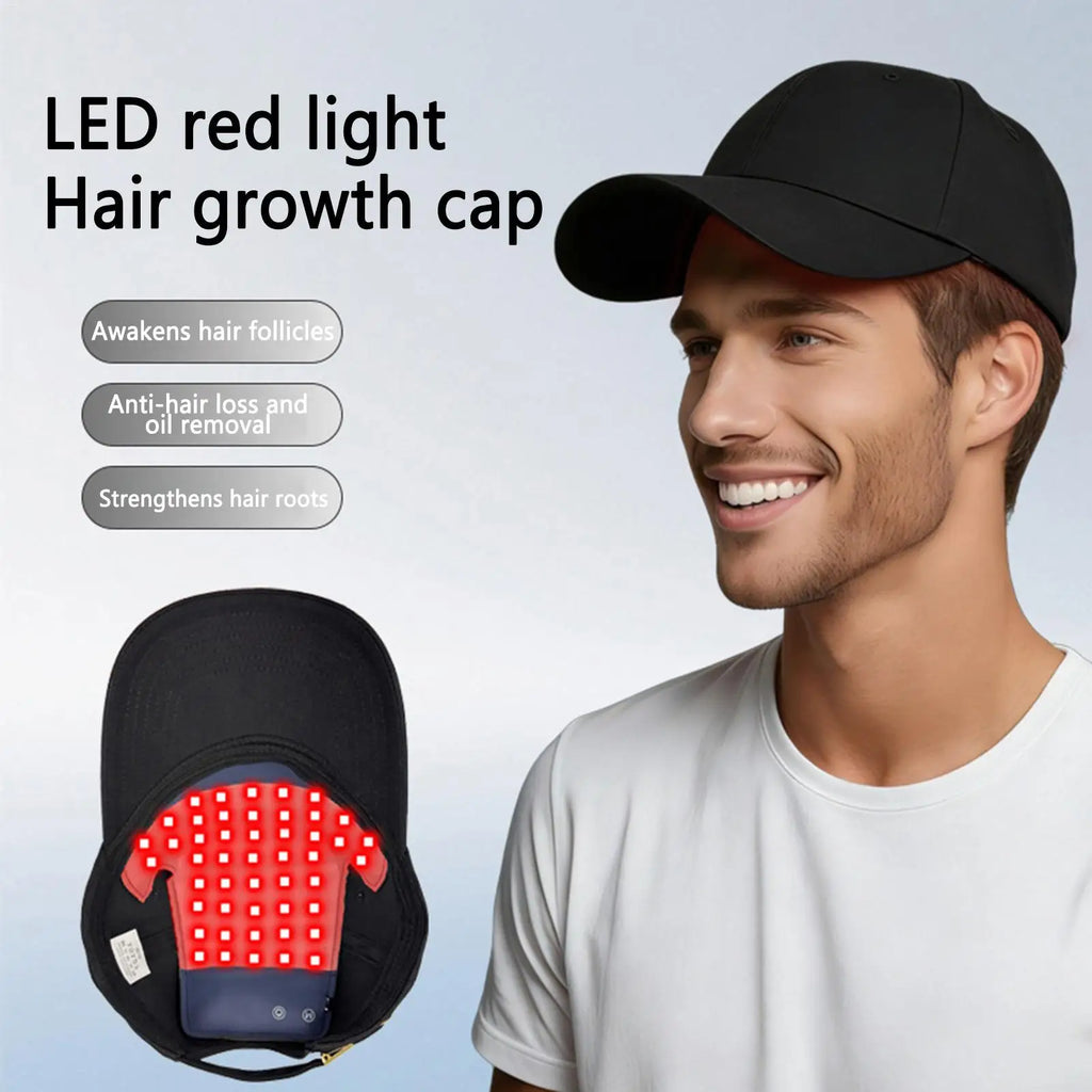 450nm/660nm Hair Growth Cap LED Care Soothing Thickening Hat Red Light Hair Cap for Women Men Hair Regrowth Loss Treatments